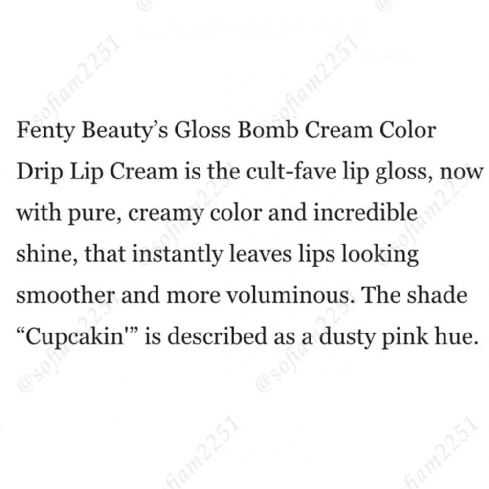🧁NEW!🧁Fenty Beauty Cupcakin' Gloss Bomb Cream Color Lip Gloss BRAND NEW! - Picture 5 of 9